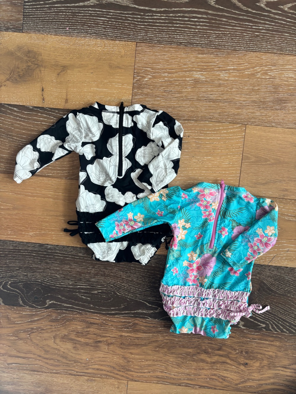 RuffleButts Baby Girl Swimsuit Bundle 6-12M Long Sleeve Rash Guard Lot